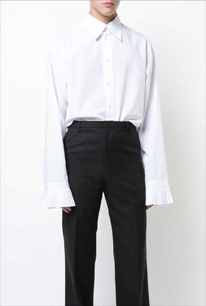 men's casual shirts spring and autumn fashion long sleeve shirt personality small pointed collar horn loose white, White;black
men's casual shirts spring and autumn fashion long sleeve shirt personality small pointed collar horn loose white, White;black