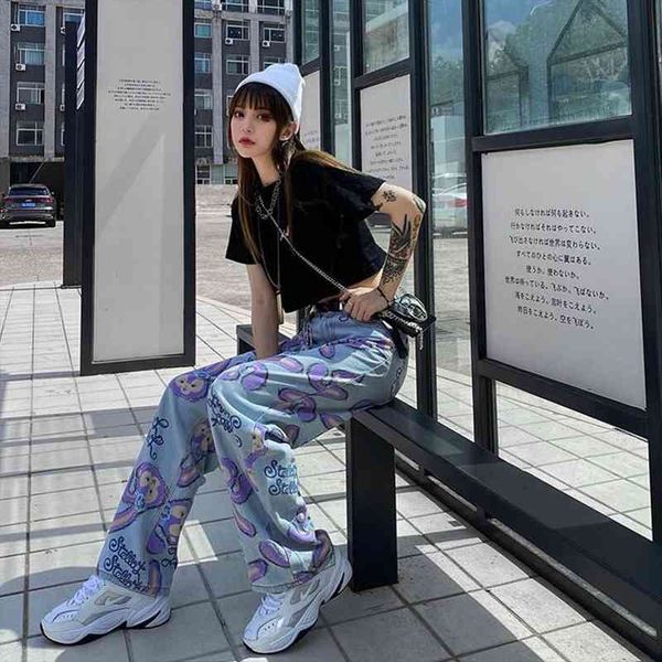 fashion long wide leg jeans pants female trousers cute printed casual high waist loose women denim streetwear for ladies, Blue
fashion long wide leg jeans pants female trousers cute printed casual high waist loose women denim streetwear for ladies, Blue