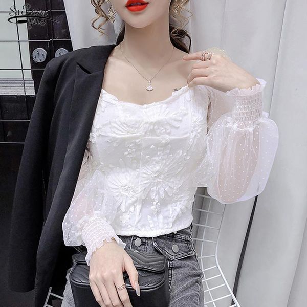 women's blouses & shirts early autumn 2021 fashion mesh stitching waist hugging slimming lantern sleeve square collar chemisier fe, White
women's blouses & shirts early autumn 2021 fashion mesh stitching waist hugging slimming lantern sleeve square collar chemisier fe, White