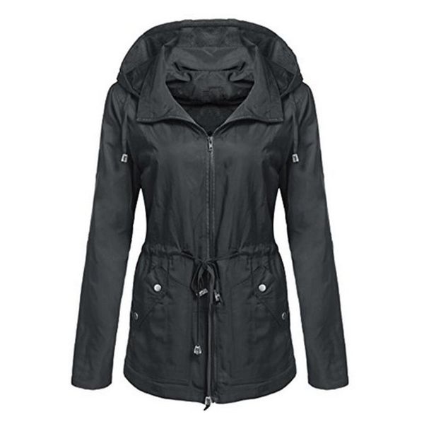 women's trench coats women fashion narrow waist waterproof autumn coat jacket hooded windbreaker top, Tan;black
women's trench coats women fashion narrow waist waterproof autumn coat jacket hooded windbreaker top, Tan;black