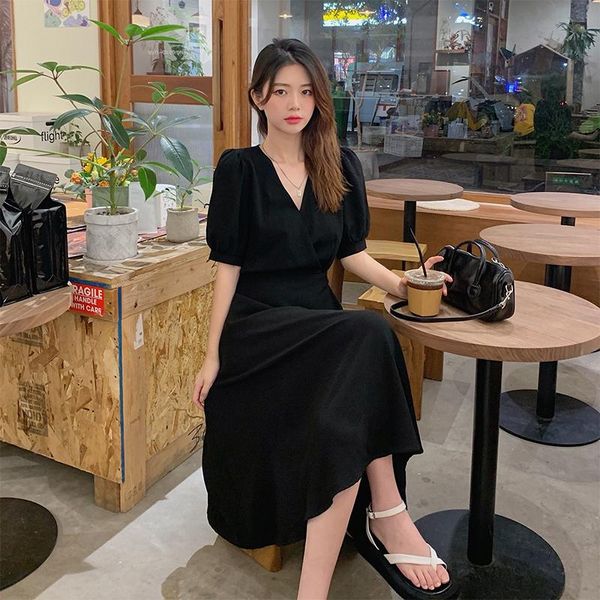 casual dresses thin v-neck hepburn wind restoring ancient ways is the dress in summer of gentle french black, Black;gray
casual dresses thin v-neck hepburn wind restoring ancient ways is the dress in summer of gentle french black, Black;gray