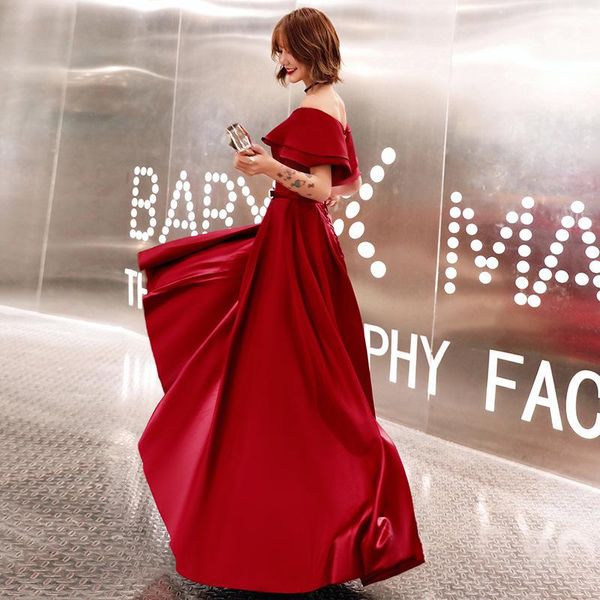 floor-length dress elegant long evening boat neck slash with belt party prom gown asian women dresses 2021 ethnic clothing, Red
floor-length dress elegant long evening boat neck slash with belt party prom gown asian women dresses 2021 ethnic clothing, Red