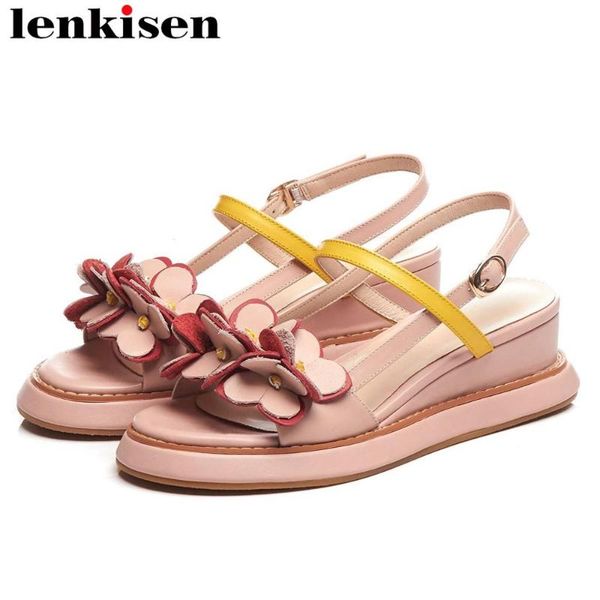 lenkisen genuine leather sweet girls fairy flowers decoration buckle strap mixed colors med heels young women shoes l90 sandals, Black
lenkisen genuine leather sweet girls fairy flowers decoration buckle strap mixed colors med heels young women shoes l90 sandals, Black