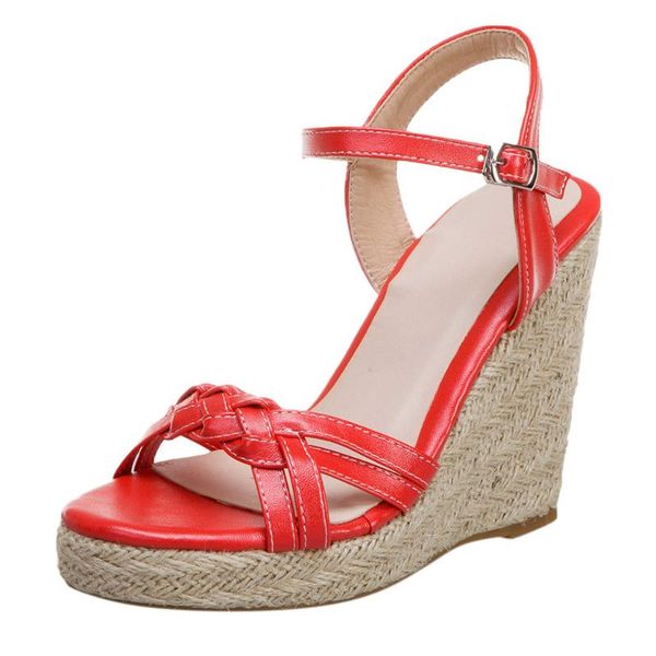 women sandals wedge summer platform ladies ankle strap belt buckle open-toe shoe, Black
women sandals wedge summer platform ladies ankle strap belt buckle open-toe shoe, Black