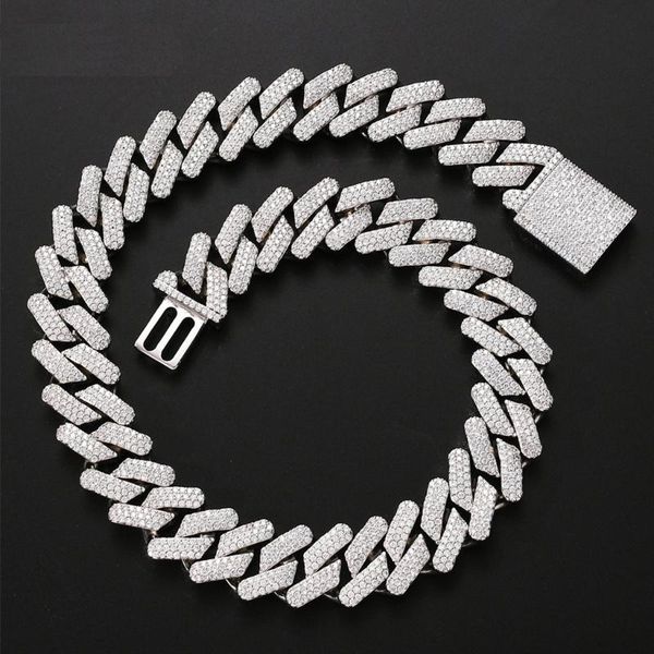 chains 20mm diamond shaped cuban chain three rows of zircon men's large gold domineering exaggerated hip-hop rap necklace, Silver
chains 20mm diamond shaped cuban chain three rows of zircon men's large gold domineering exaggerated hip-hop rap necklace, Silver