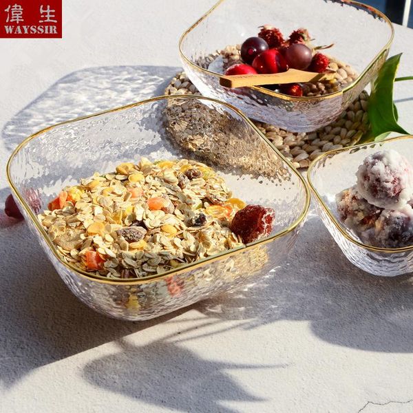 hand made goldden rim hammer eye square glass soup dessert ice cream bowl el household breakfast fruit vegetable salad bowls
hand made goldden rim hammer eye square glass soup dessert ice cream bowl el household breakfast fruit vegetable salad bowls