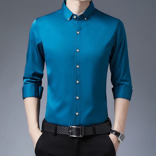 solid shirts men long sleeve casual mens shirt spring autumn business work chemise homme wedding button-down dress camisas 210524, White;black
solid shirts men long sleeve casual mens shirt spring autumn business work chemise homme wedding button-down dress camisas 210524, White;black