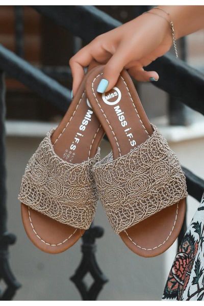 sandals nonio mink braided slippers, Black 
sandals nonio mink braided slippers, Black