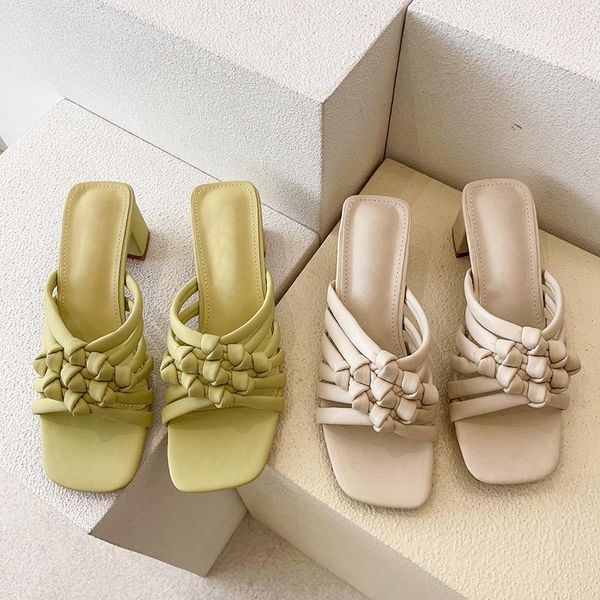 summer ins fashion women high heels mules square toe slippers ladies green beige block designer outsides party shoes, Black
summer ins fashion women high heels mules square toe slippers ladies green beige block designer outsides party shoes, Black