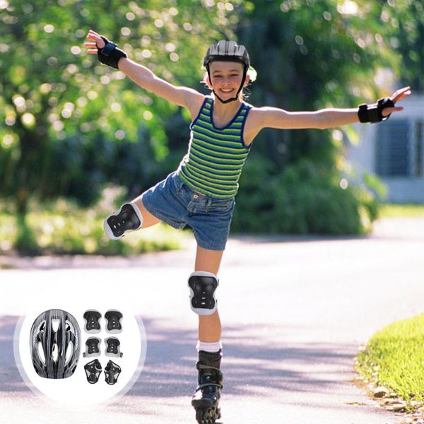 elbow & knee pads 1 set of children riding protective equipment skateboard skating helmet, Black;gray
elbow & knee pads 1 set of children riding protective equipment skateboard skating helmet, Black;gray