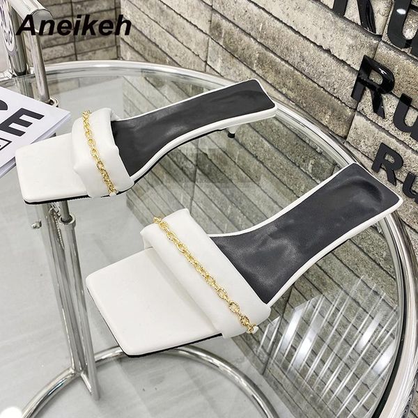 aneikeh 2021 summer fashion women's low slippers pu metal decoration chain slides solid outside thin heels leisure shallow white, Black
aneikeh 2021 summer fashion women's low slippers pu metal decoration chain slides solid outside thin heels leisure shallow white, Black
