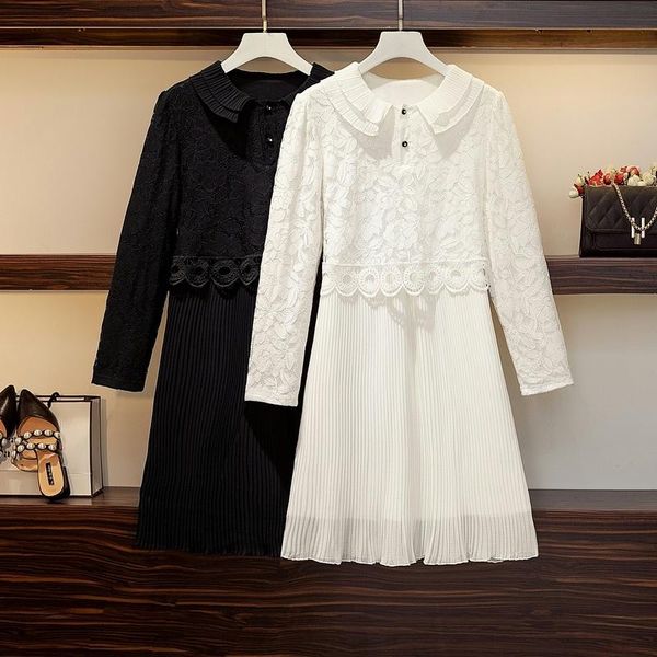 casual dresses black white lace pleated false two piece korean fashion kawaii women's elegant autumn for women 2021 female, Black;gray
casual dresses black white lace pleated false two piece korean fashion kawaii women's elegant autumn for women 2021 female, Black;gray