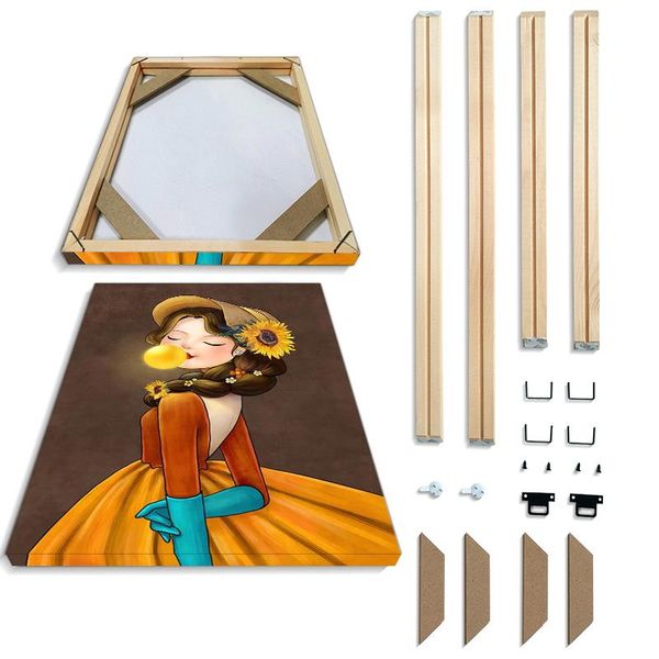 solid wood frame diy for canvas oil painting cross show gift 60 / 70 80/simple frames
