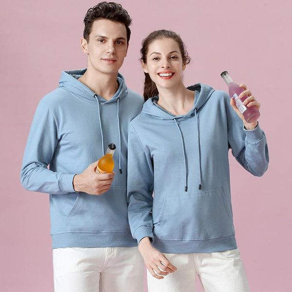 hoodie sweatshirt cotton no down pullover sweater fleece warm couple team suit custom printing men's hoodies & sweatshirts, Black