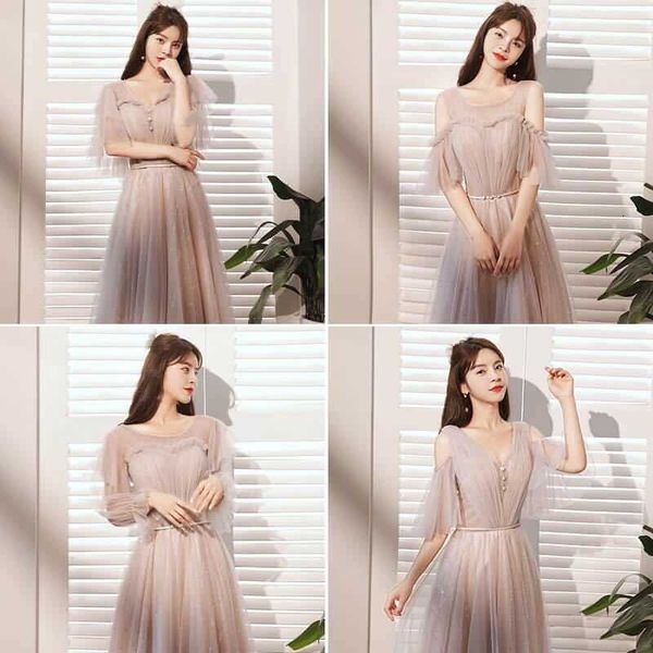 luxury dresses pink bridmaid drs 2021 fairy temperament long sister evening dr are thin and simple, Black;red
luxury dresses pink bridmaid drs 2021 fairy temperament long sister evening dr are thin and simple, Black;red