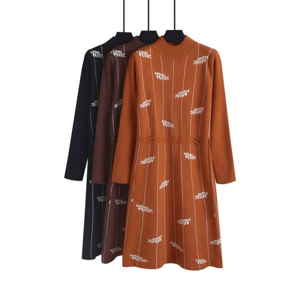 casual dresses thick knitted dress women for autumn 2021 printed leaf ropa mujer long sleeve winter striped, Black;gray
casual dresses thick knitted dress women for autumn 2021 printed leaf ropa mujer long sleeve winter striped, Black;gray