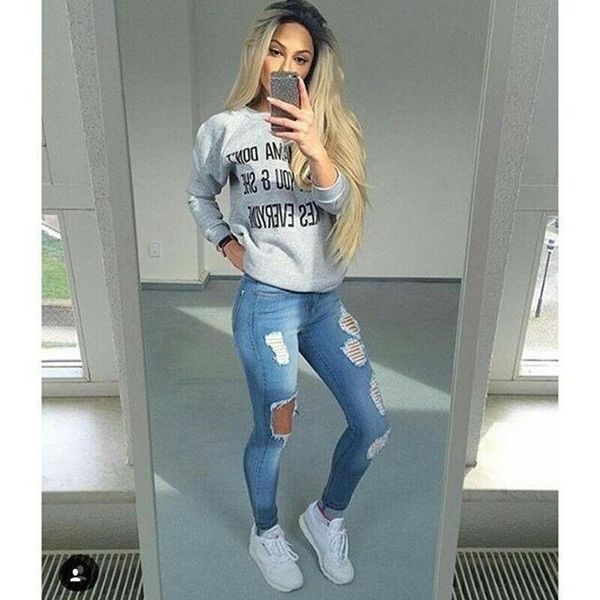 hole ripped pants cool women jean denim vintage straight high waist midweight casual female slim fit, Blue
hole ripped pants cool women jean denim vintage straight high waist midweight casual female slim fit, Blue