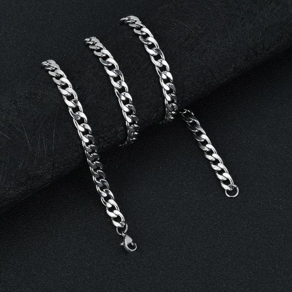 chokers punk stainless steel 5/7mm curb cuban necklaces for men women black gold basic link chains solid metal jewelry gift, Golden;silver
chokers punk stainless steel 5/7mm curb cuban necklaces for men women black gold basic link chains solid metal jewelry gift, Golden;silver