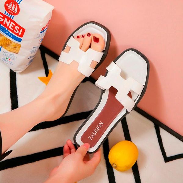 slippers women's flat-bottomed summer one-word multi-color beach sandals casual, Black
slippers women's flat-bottomed summer one-word multi-color beach sandals casual, Black
