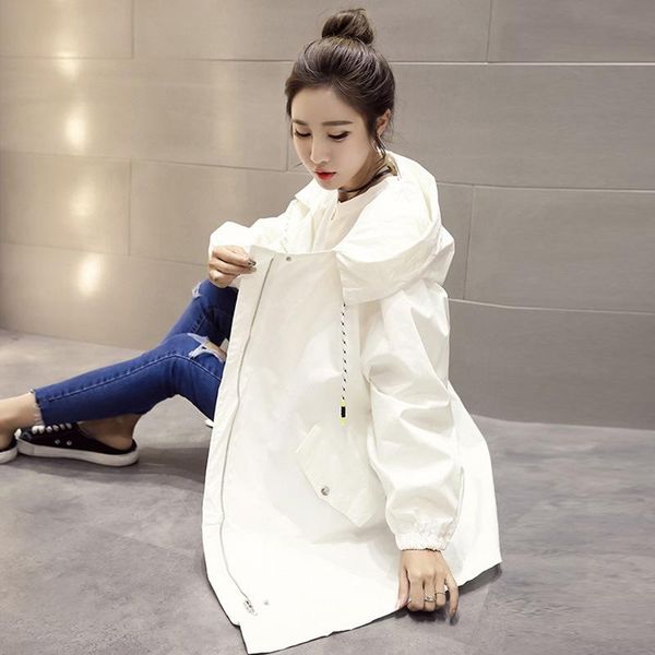 women's trench coats windbreaker women in the long paragraph large size loose tide white hooded jacket, Tan;black
women's trench coats windbreaker women in the long paragraph large size loose tide white hooded jacket, Tan;black