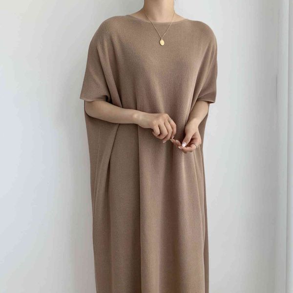 casual dresses women summer oversized straight long dress batwing sleeve round collar pullover solid color midi qjju, Black;gray
casual dresses women summer oversized straight long dress batwing sleeve round collar pullover solid color midi qjju, Black;gray