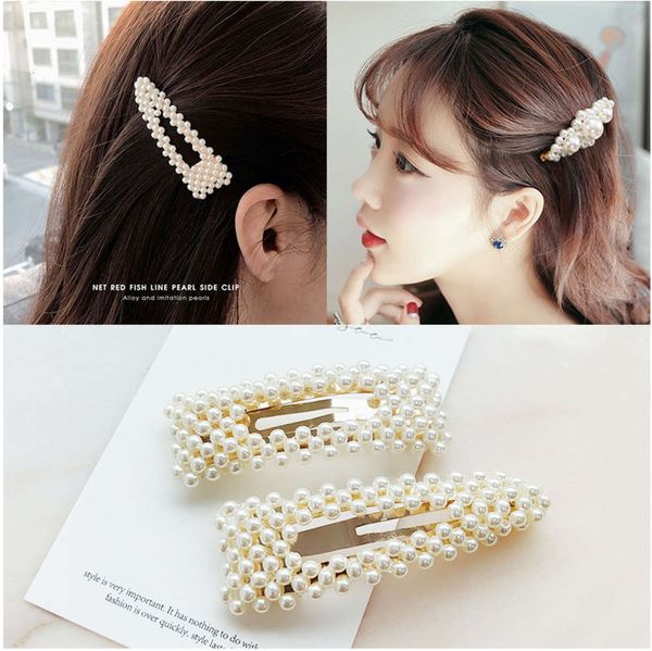 hairpin net red imitation pearl hairpin female side bb simple headdress bangs clip, Golden;silver
hairpin net red imitation pearl hairpin female side bb simple headdress bangs clip, Golden;silver