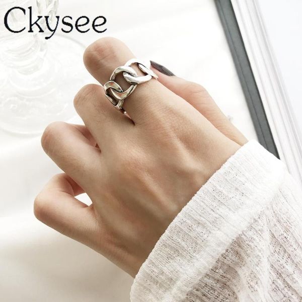 cluster rings ckysee 925-sterling -silver wide chain square open ring adjustable for woman fashion charms jewelry gift, Golden;silver
cluster rings ckysee 925-sterling -silver wide chain square open ring adjustable for woman fashion charms jewelry gift, Golden;silver