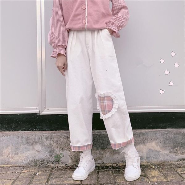 harajuku wild cute soft women capri sister casual corduroy kawaii straight love heart patch loose, Black;white
harajuku wild cute soft women capri sister casual corduroy kawaii straight love heart patch loose, Black;white