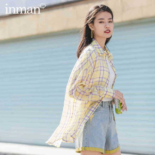 women's blouses & shirts blouses summer girlish pure cotton plaid literary vitality long sleeve blouse zyul, White
women's blouses & shirts blouses summer girlish pure cotton plaid literary vitality long sleeve blouse zyul, White
