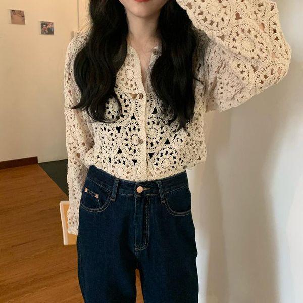 women's knits & tees sweater female summer 2021 porous long sleeve crochet restonic shan loose slimming single-breasted small cardigan, White
women's knits & tees sweater female summer 2021 porous long sleeve crochet restonic shan loose slimming single-breasted small cardigan, White
