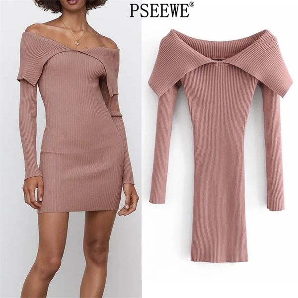 pink ribbed knit dress women spring fashion long sleeve off shoulder sweater female slim short es 210519, Black;gray
pink ribbed knit dress women spring fashion long sleeve off shoulder sweater female slim short es 210519, Black;gray