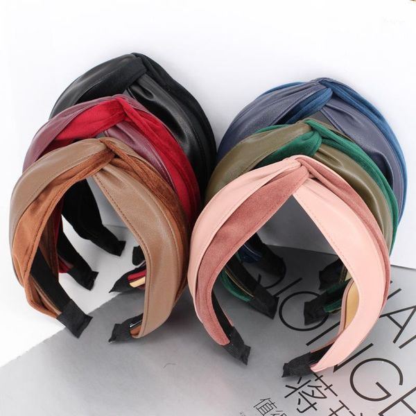 fashion pu leather velvet hair bands for women cross turban headband headwear girls accessories haarband opaska do1
fashion pu leather velvet hair bands for women cross turban headband headwear girls accessories haarband opaska do1