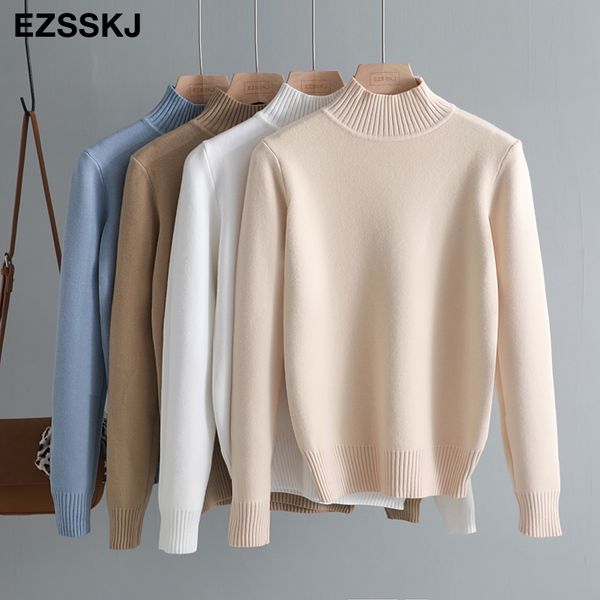 korean style loose sweater women pullover casual half turtleneck long sleeve knit sweater female jumpers solid basic sweater, Black
korean style loose sweater women pullover casual half turtleneck long sleeve knit sweater female jumpers solid basic sweater, Black
