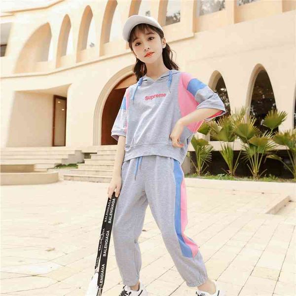 girls hooded sweater sports short sleeve summer cotton boys letter pants two-piece student suit, Black;white
girls hooded sweater sports short sleeve summer cotton boys letter pants two-piece student suit, Black;white