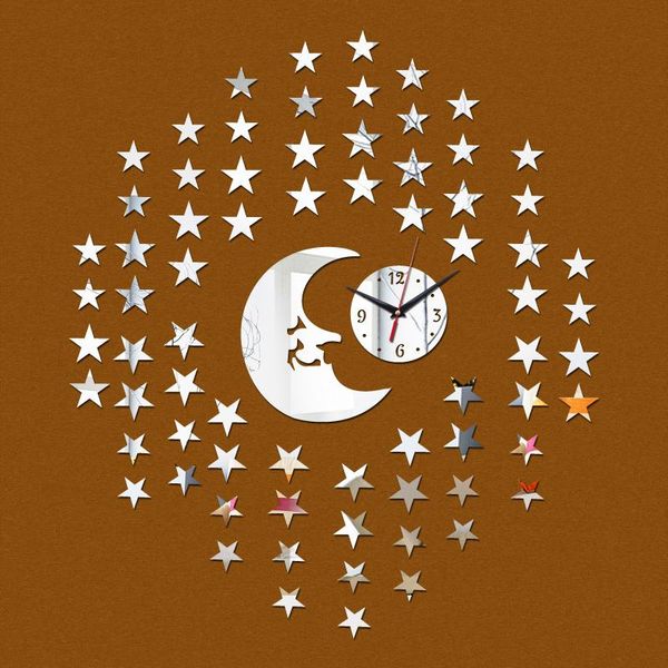 wall clocks stars and the moon mirror art clock safe modern design stickers decal diy luxury home decor
wall clocks stars and the moon mirror art clock safe modern design stickers decal diy luxury home decor