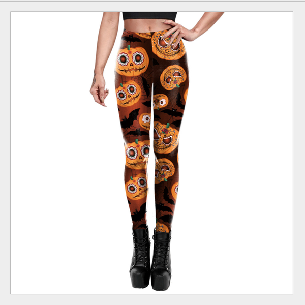 women's leggings sweolso high qualiity 3d halloween pumpkin and ghost print mid waist fashion women fitness stretch leggins, Black
women's leggings sweolso high qualiity 3d halloween pumpkin and ghost print mid waist fashion women fitness stretch leggins, Black