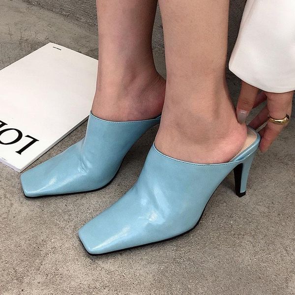 retor square toe mules real leather slides stiletto high heels shoes women pigskin cover slippers net celebrity 2021, Black
retor square toe mules real leather slides stiletto high heels shoes women pigskin cover slippers net celebrity 2021, Black