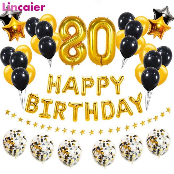 party decoration 38pcs number 80 birthday balloons 80th happy decorations 18 years old gold and black man woman supplies
party decoration 38pcs number 80 birthday balloons 80th happy decorations 18 years old gold and black man woman supplies