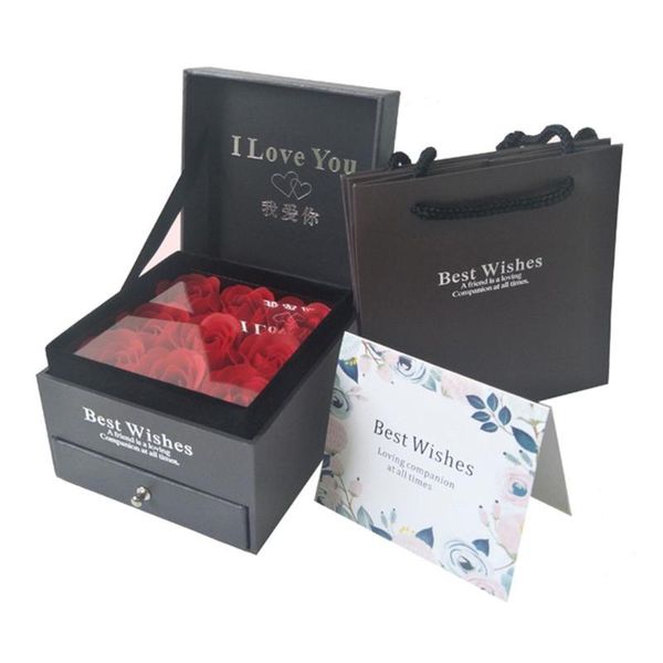gift wrap 1pc red rose soap flower box for girlfriend double drawer necklace shelf premium romantic confession jewelry storage tools
gift wrap 1pc red rose soap flower box for girlfriend double drawer necklace shelf premium romantic confession jewelry storage tools