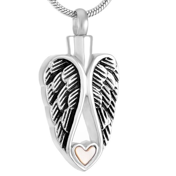 pendant necklaces stainless steel angel wing memorial ashes locket loss of pet/human heart an cremation urn necklace, Silver
pendant necklaces stainless steel angel wing memorial ashes locket loss of pet/human heart an cremation urn necklace, Silver