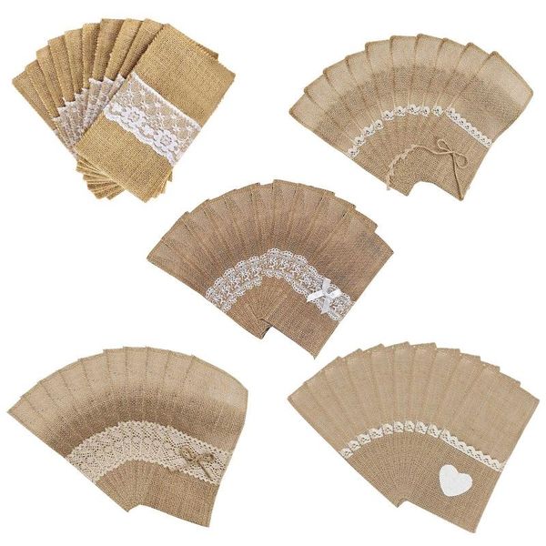 forks 10pcs/set jute lace cutlery bag fork and knife holders for wedding party family dining table restaurant coffee shop decoration
forks 10pcs/set jute lace cutlery bag fork and knife holders for wedding party family dining table restaurant coffee shop decoration
