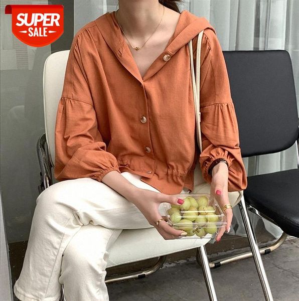 huang zheng hooded buttoned long-sleeved shirt female korean style loose casual lazy small xsq21021 #lw19, Black;gray 
huang zheng hooded buttoned long-sleeved shirt female korean style loose casual lazy small xsq21021 #lw19, Black;gray