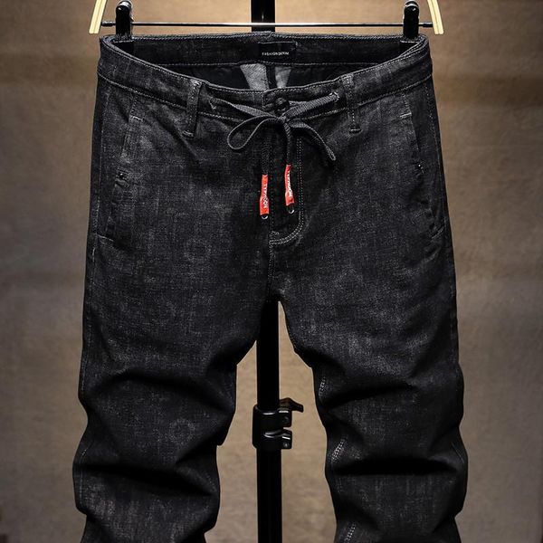 Men's Jeans Autumn Winter Black Men Skinny Drawstring Washed Solid Color Full Length Casual High Quality Denim Slim Trousers Wild BY2I, Blue
Men's Jeans Autumn Winter Black Men Skinny Drawstring Washed Solid Color Full Length Casual High Quality Denim Slim Trousers Wild BY2I, Blue