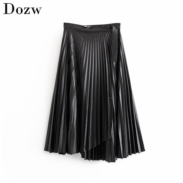 black faux leather pleated skirt streetwear asymmetrical midi shirt with belt autumn winter vintage elegant office skirt 210414
black faux leather pleated skirt streetwear asymmetrical midi shirt with belt autumn winter vintage elegant office skirt 210414