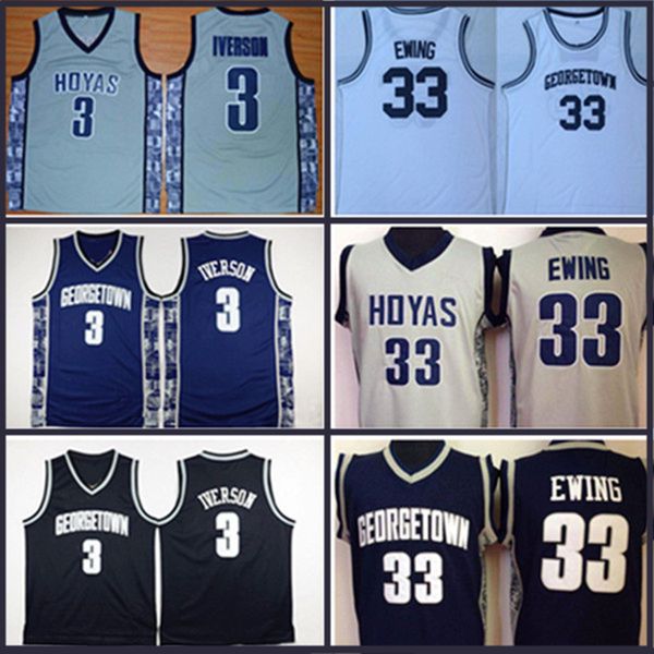 ncaa men georgetown hoyas 3 allen iverson college jerseys 33 patrick ewing university basketball shirt good stitched jersey, Black
ncaa men georgetown hoyas 3 allen iverson college jerseys 33 patrick ewing university basketball shirt good stitched jersey, Black
