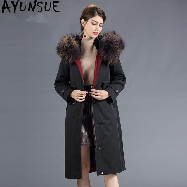 women's down jacket winter women raccoon dog fur collar korean jackes long coat female parka chaqueta mujer & parkas, Black
women's down jacket winter women raccoon dog fur collar korean jackes long coat female parka chaqueta mujer & parkas, Black
