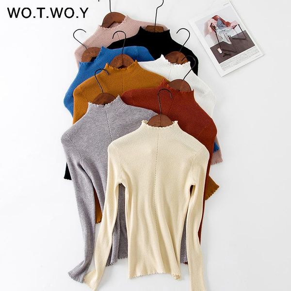 women's sweaters wotwoy basic slim thin knitted ruffles women pink autumn winter long sleeve casual pullovers female hollow out jumper, White;black
women's sweaters wotwoy basic slim thin knitted ruffles women pink autumn winter long sleeve casual pullovers female hollow out jumper, White;black