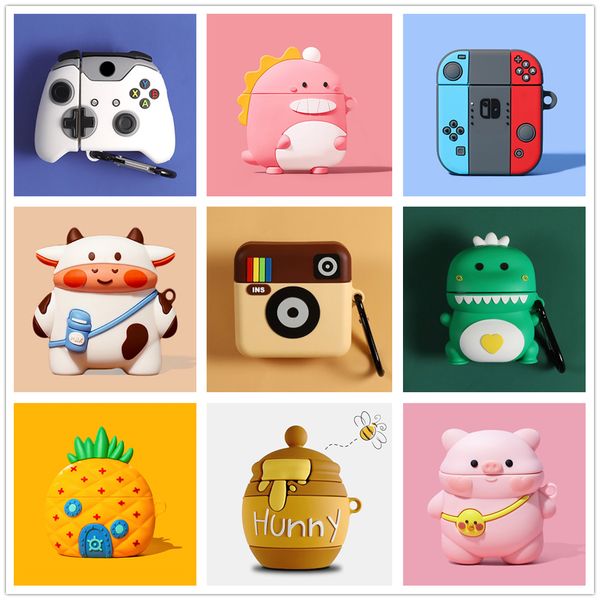 3d cute family animal fruit gampads camera earphones cases soft silicone cover drop fall off protective for apple airpods 1 2 earbuds case
3d cute family animal fruit gampads camera earphones cases soft silicone cover drop fall off protective for apple airpods 1 2 earbuds case