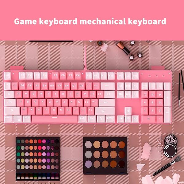 104pcs wired mechanical keyboard rgb led light pbt gaming used to replace pins in lap keyboards
104pcs wired mechanical keyboard rgb led light pbt gaming used to replace pins in lap keyboards