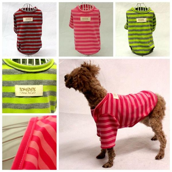 dog apparel tomepets summer cute vest pet stripe t-shirt puppy clothes for dogs of 6 sizes in three colours
dog apparel tomepets summer cute vest pet stripe t-shirt puppy clothes for dogs of 6 sizes in three colours